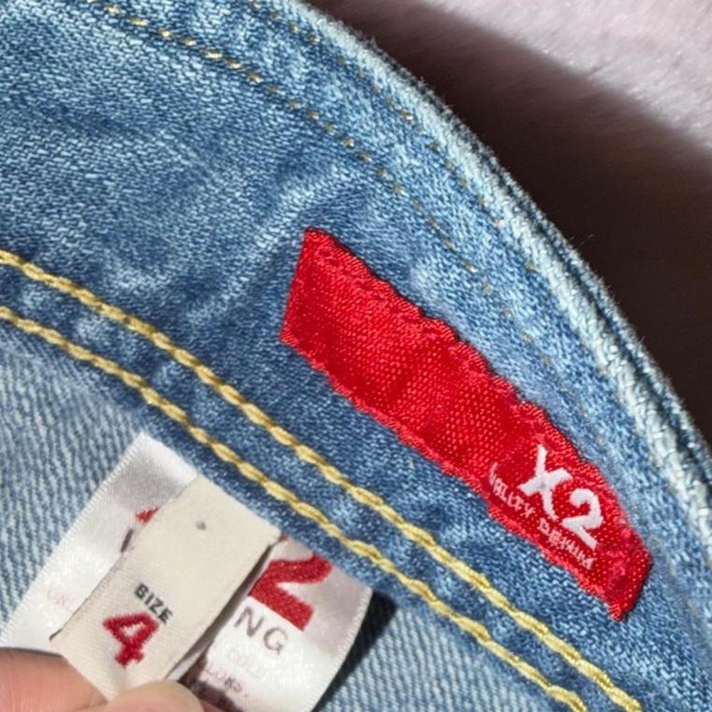 Y2K Light Wash Denim Mini Skirt ☁️ - Picture 4 of 6